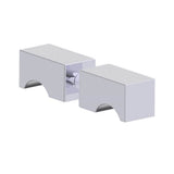 Kartners - LONDON - Double Shower Door Handle-Polished Chrome - Polished Chrome