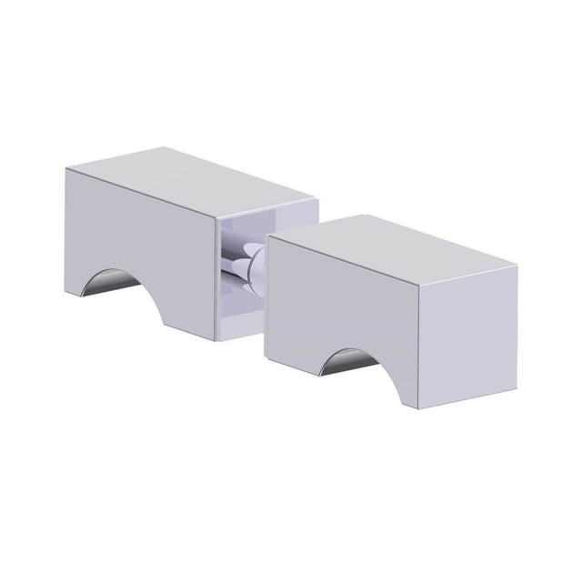 Kartners - LONDON - Double Shower Door Handle-Polished Chrome - Polished Chrome