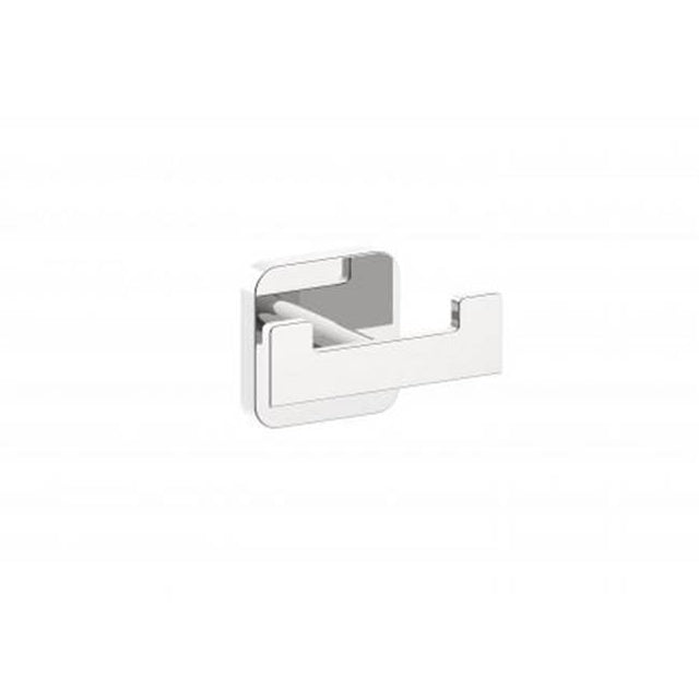 Kartners - MILAN - Double Prong Robe Hook-Polished Chrome - Polished Chrome