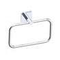 Kartners - MILAN - Rectangular Towel Ring-Polished Chrome - Polished Chrome