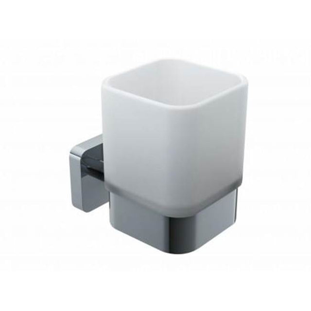 Kartners - MILAN - Bathroom Tumbler Cup & Toothbrush Holder-Polished Chrome - Polished Chrome