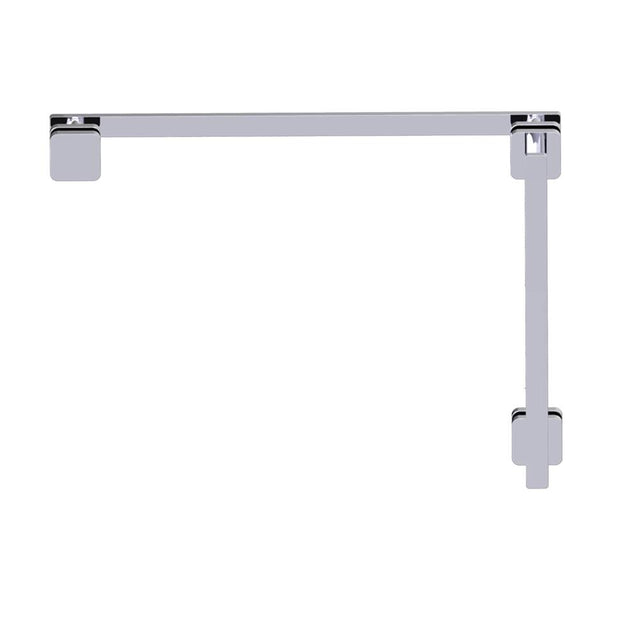 Kartners - MILAN - 12-inch x 18-inch Offset Shower Door Handles -Polished Chrome - Polished Chrome