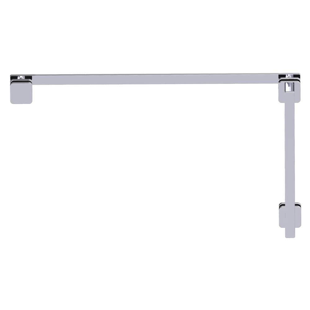 Kartners - MILAN - 12-inch x 24-inch Offset Shower Door Handles -Polished Chrome - Polished Chrome