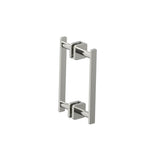 Kartners - MILAN - 8-inch Double Shower Door Handle-Brushed Nickel - Brushed Nickel