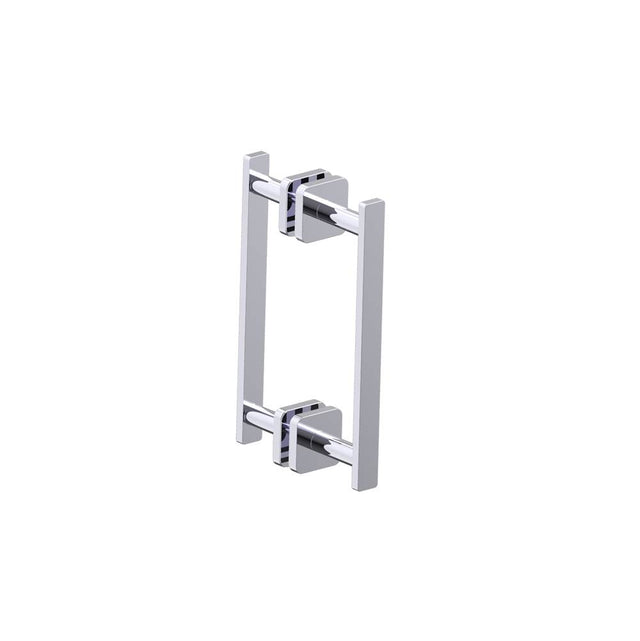 Kartners - MILAN - 8-inch Double Shower Door Handle-Polished Chrome - Polished Chrome