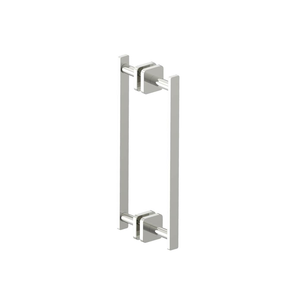 Kartners - MILAN - 12-inch Double Shower Door Handle-Polished Nickel - Polished Nickel