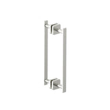 Kartners - MILAN - 12-inch Double Shower Door Handle-Polished Nickel - Polished Nickel