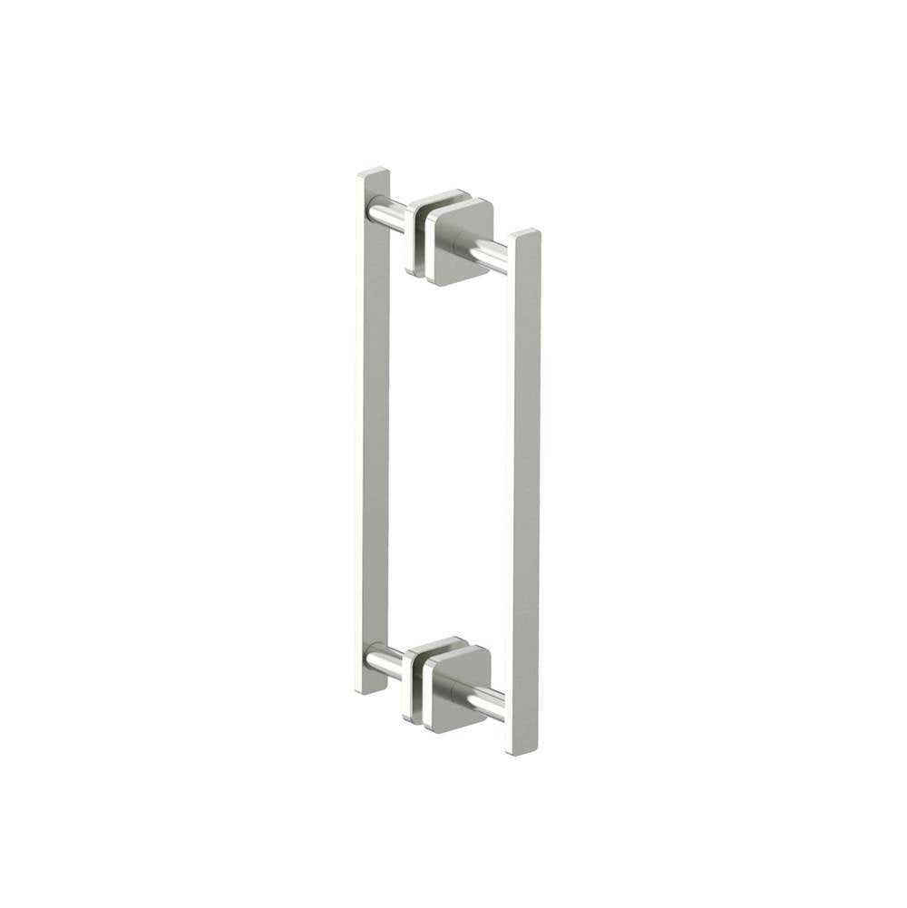 Kartners - MILAN - 12-inch Double Shower Door Handle-Brushed Nickel - Brushed Nickel