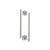 Kartners - MILAN - 12-inch Double Shower Door Handle-Brushed Nickel - Brushed Nickel