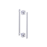 Kartners - MILAN - 12-inch Double Shower Door Handle-Polished Chrome - Polished Chrome