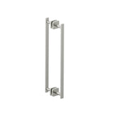 Kartners - MILAN - 18-inch Double Shower Door Handle-Brushed Nickel - Brushed Nickel