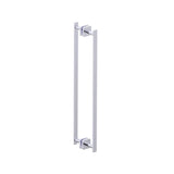 Kartners - MILAN - 24-inch Double Shower Door Handle-Polished Chrome - Polished Chrome