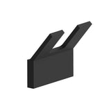 Kartners - COLOGNE - Double Coat Hook-Matte Black - Matte Black