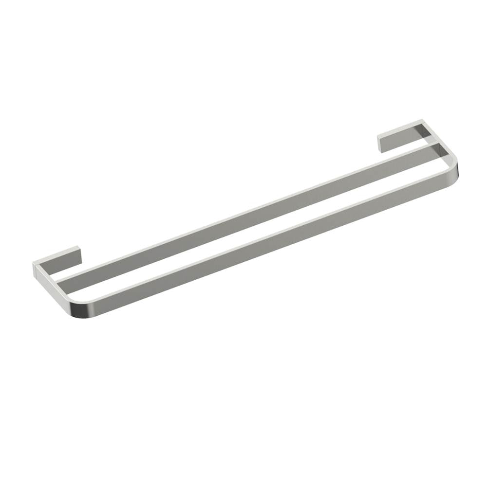 Kartners - COLOGNE - 24-inch Double Bathroom Towel Bar-Brushed Nickel - Brushed Nickel