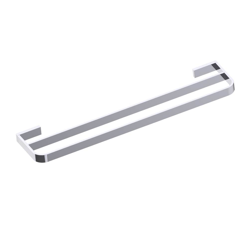 Kartners - COLOGNE - 24-inch Double Bathroom Towel Bar-Polished Chrome - Polished Chrome