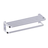 Kartners - COLOGNE - Towel Shelf with Bathroom Towel Bar-Polished Chrome - Polished Chrome
