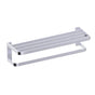 Kartners - COLOGNE - Towel Shelf with Bathroom Towel Bar-Polished Chrome - Polished Chrome