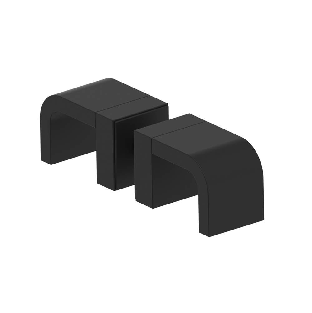 Kartners - COLOGNE - Double Shower Door Handle-Matte Black - Matte Black