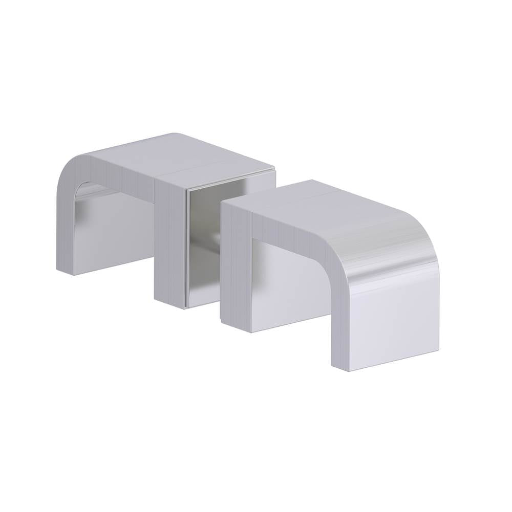 Kartners - COLOGNE - Double Shower Door Handle-Brushed Nickel - Brushed Nickel