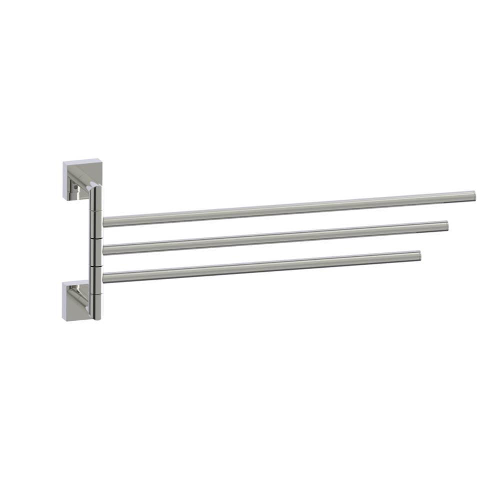 Kartners - MADRID - 16-inch Triple Towel Holder - Swivel-Polished Nickel - Polished Nickel
