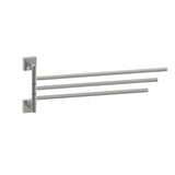 Kartners - MADRID - 16-inch Triple Towel Holder - Swivel-Brushed Nickel - Brushed Nickel