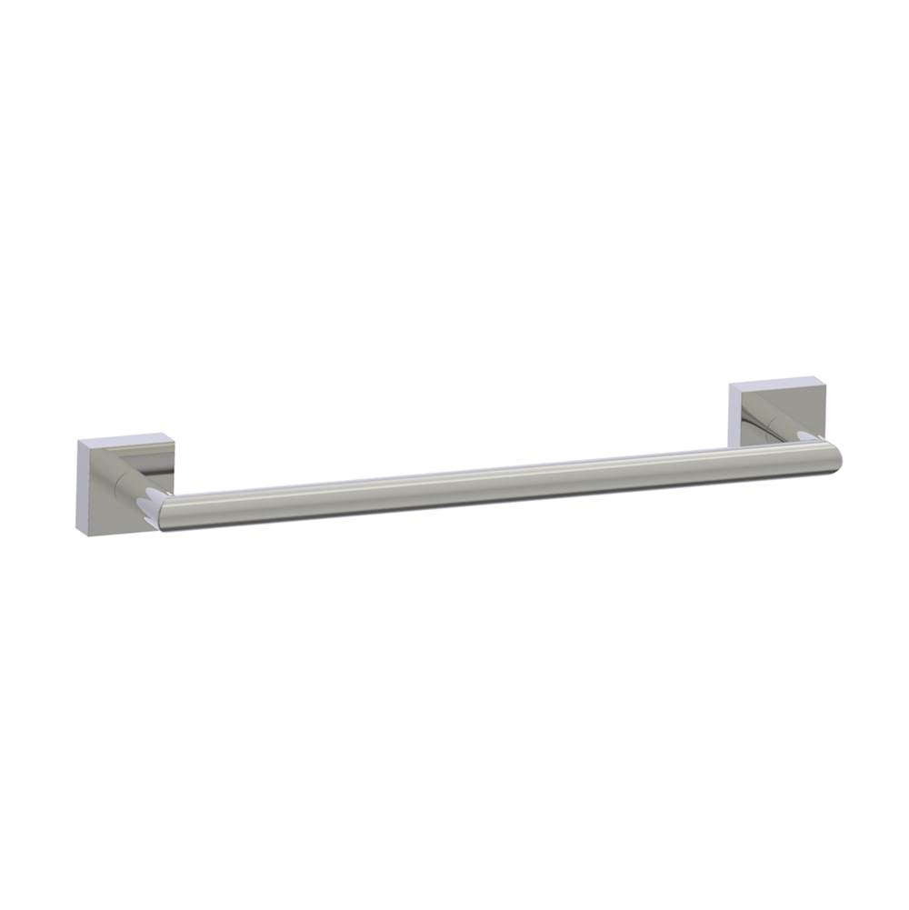 Kartners - MADRID - 12-inch Bathroom Towel Bar-Polished Nickel - Polished Nickel