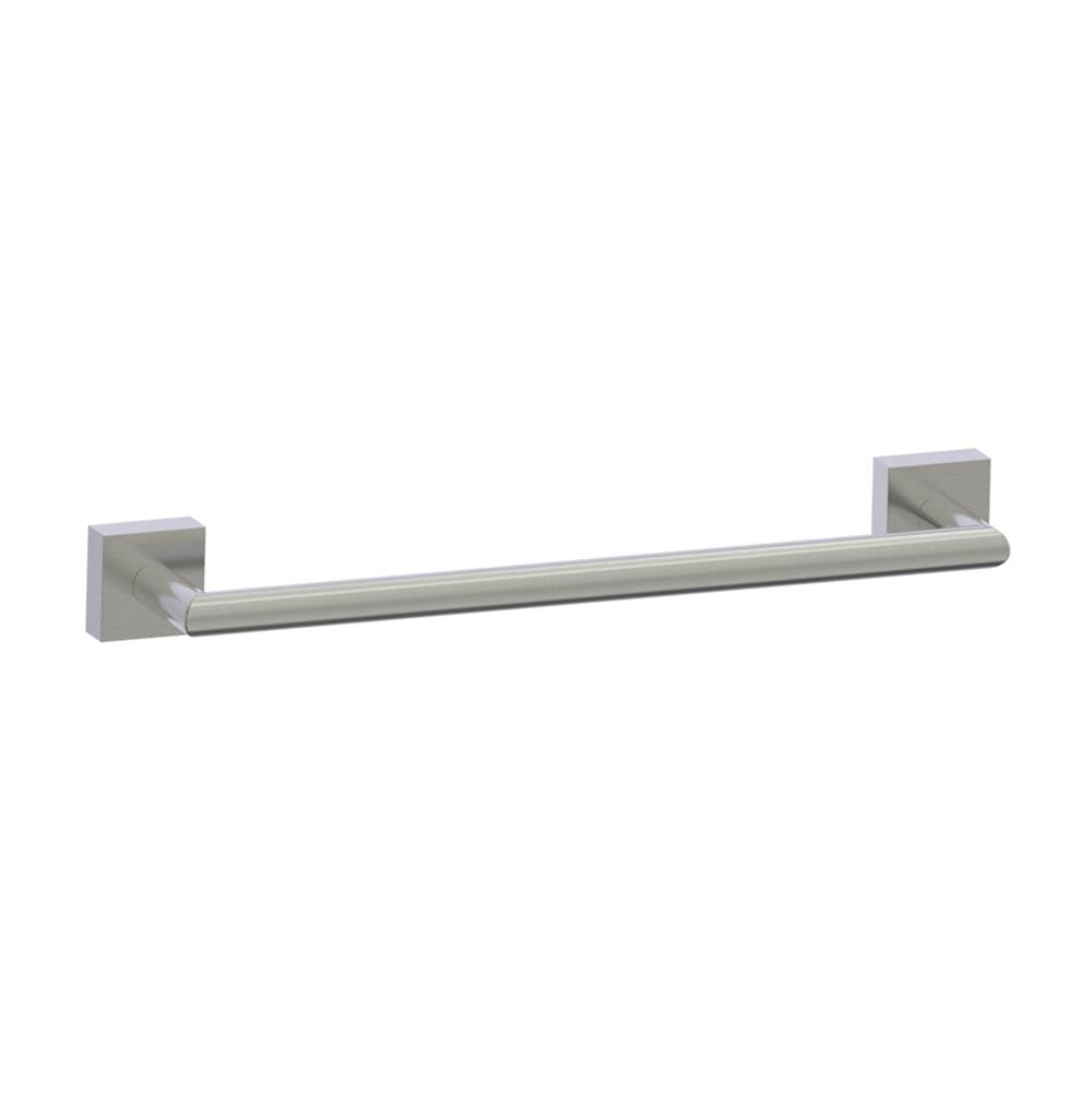 Kartners - MADRID - 12-inch Bathroom Towel Bar-Brushed Nickel - Brushed Nickel