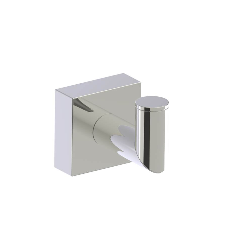 Kartners - MADRID - Single Prong Robe Hook-Polished Nickel - Polished Nickel