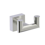 Kartners - MADRID - Double Prong Robe Hook-Brushed Nickel - Brushed Nickel
