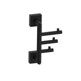 Kartners - MADRID - Triple Prong Robe Hook-Matte Black - Matte Black