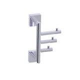 Kartners - MADRID - Triple Prong Robe Hook-Polished Chrome - Polished Chrome