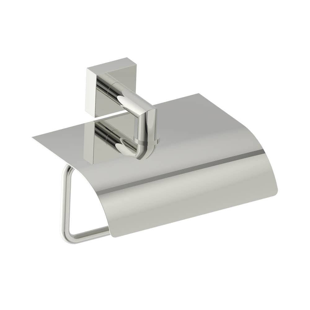 Kartners - MADRID - Classic Toilet Paper Holder with Cover-Polished Nickel - Polished Nickel