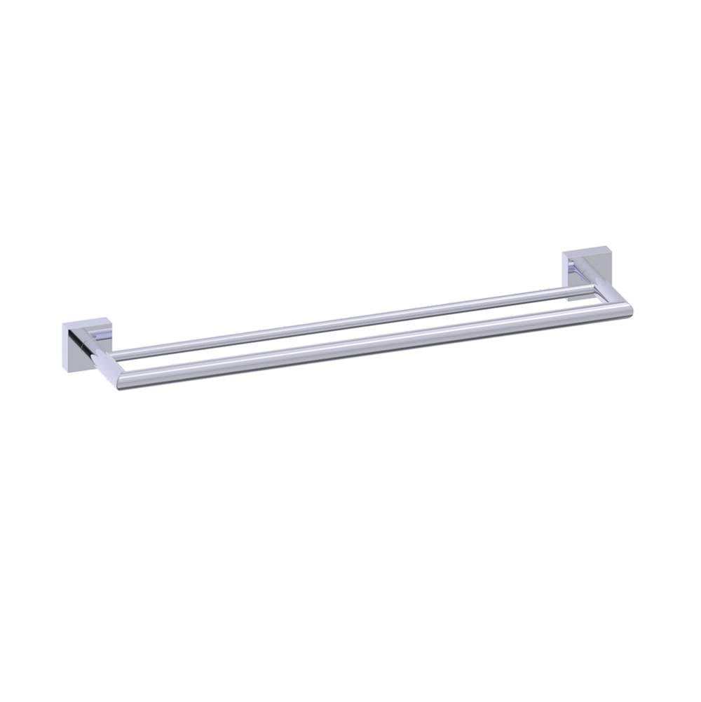 Kartners - MADRID - 18-inch Double Bathroom Towel Bar-Polished Chrome - Polished Chrome