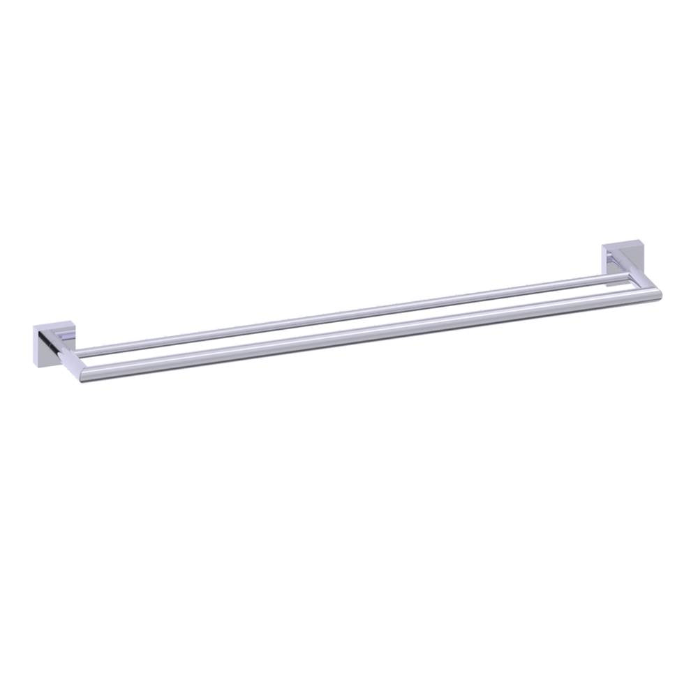 Kartners - MADRID - 24-inch Double Bathroom Towel Bar-Polished Chrome - Polished Chrome