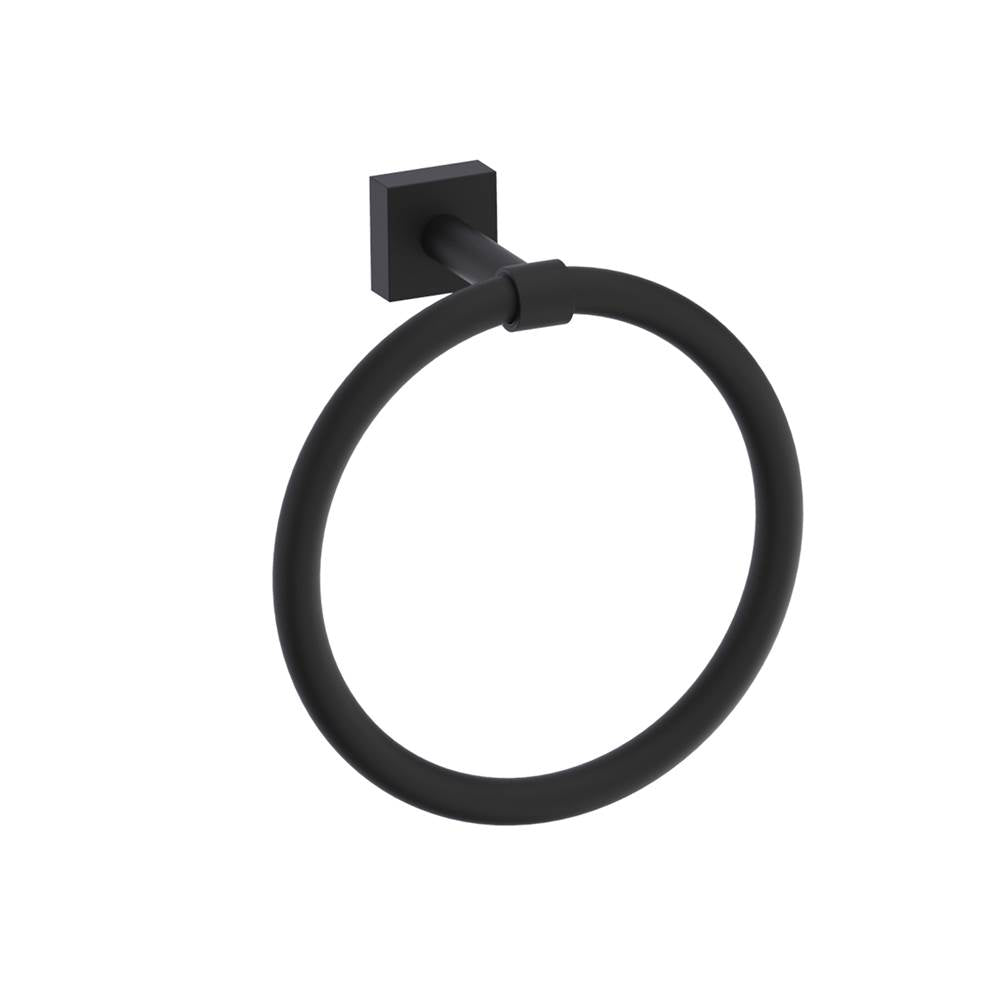 Kartners - MADRID - Round Towel Ring-Matte Black - Matte Black
