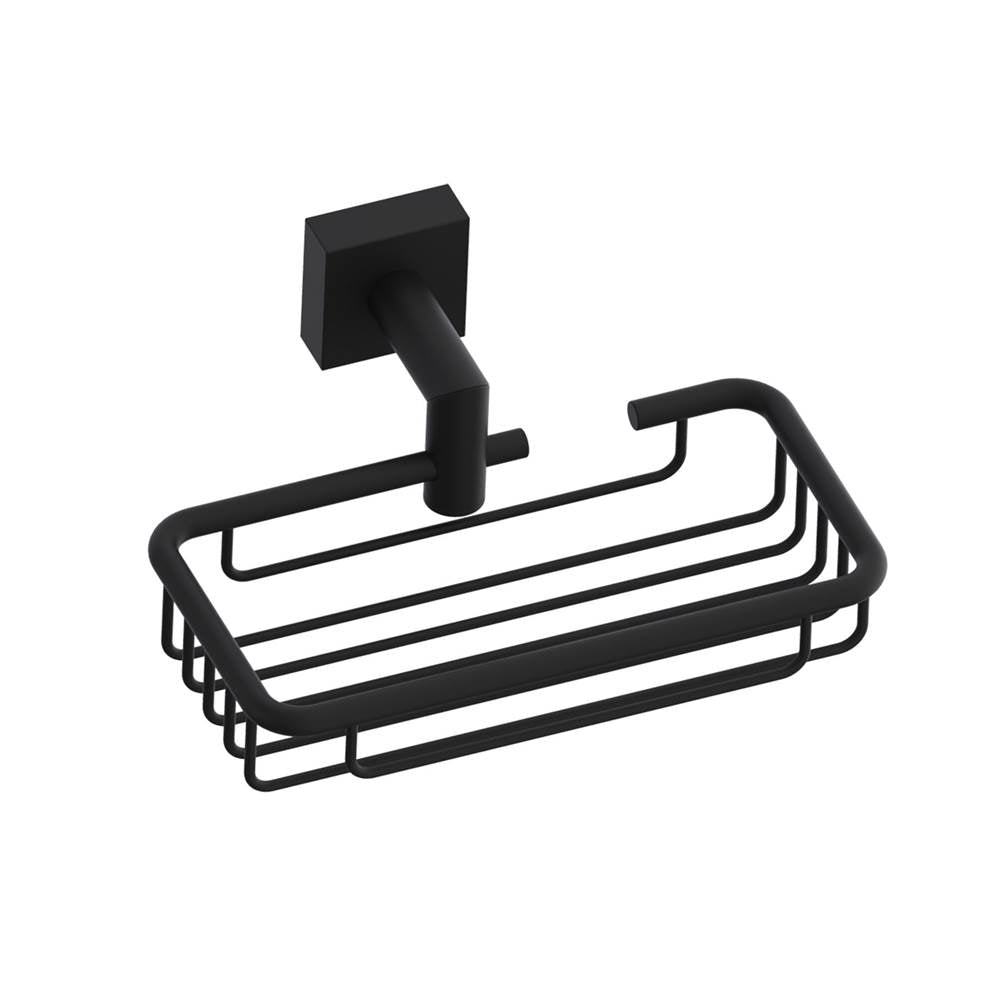 Kartners - MADRID - Wall Mounted Soap Basket-Matte Black - Matte Black