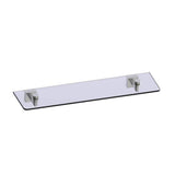 Kartners - MADRID - 21-inch Glass Shelf -Brushed Nickel - Brushed Nickel