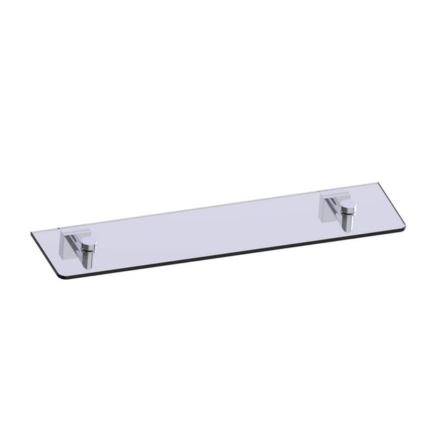 Kartners - MADRID - 21-inch Glass Shelf -Polished Chrome - Polished Chrome