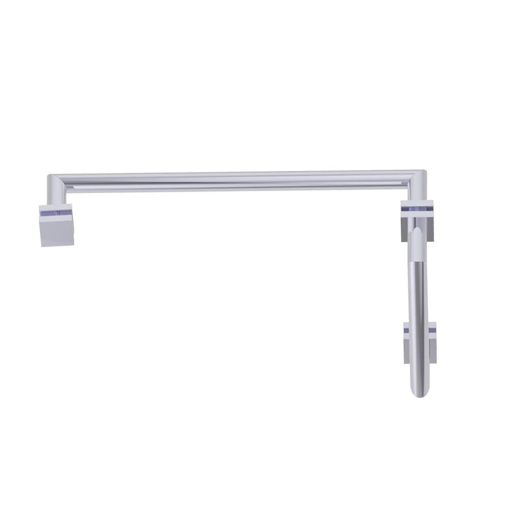 Kartners - MADRID - 8-inch x 18-inch Offset Shower Door Handles -Polished Chrome - Polished Chrome