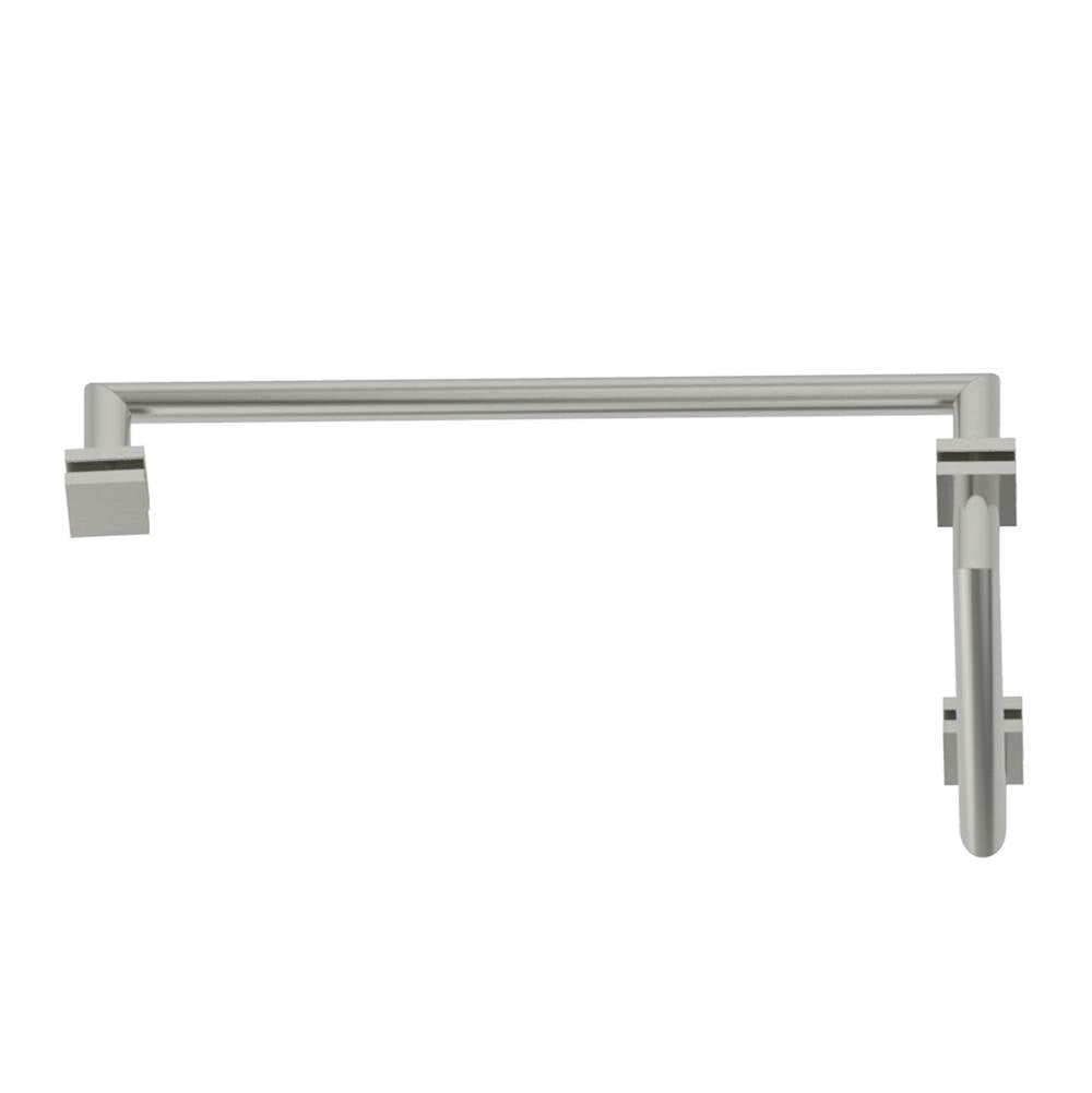 Kartners - MADRID - 8-inch x 24-inch Offset Shower Door Handles -Brushed Nickel - Brushed Nickel