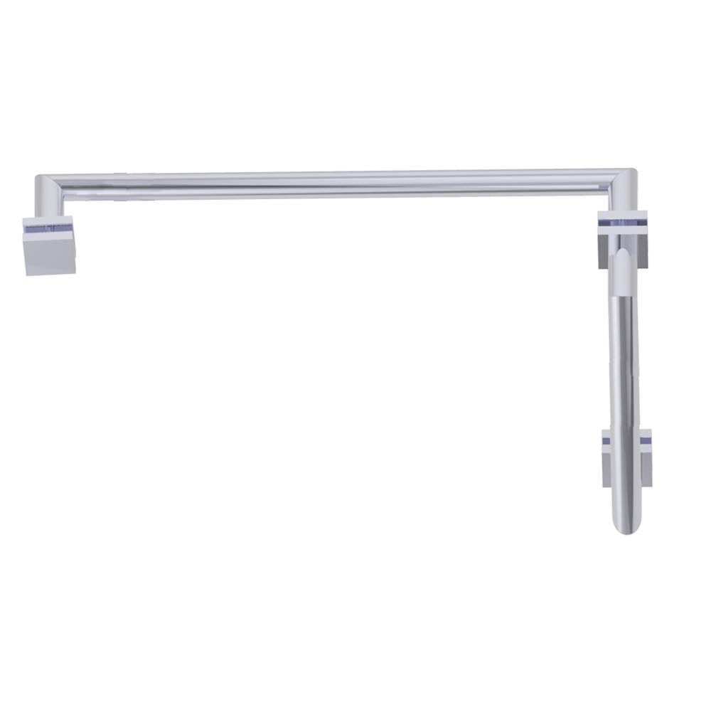 Kartners - MADRID - 12-inch x 24-inch Offset Shower Door Handles -Polished Chrome - Polished Chrome