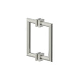 Kartners - MADRID - 8-inch Double Shower Door Handle-Brushed Nickel - Brushed Nickel