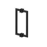 Kartners - MADRID - 12-inch Double Shower Door Handle-Matte Black - Matte Black