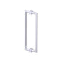 Kartners - MADRID - 18-inch Double Shower Door Handle-Polished Chrome - Polished Chrome