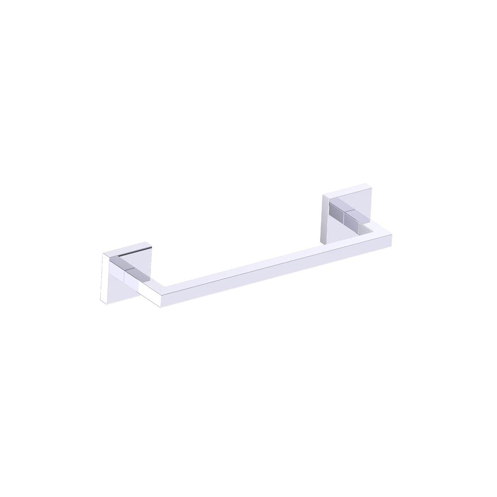 Kartners - BUILDERS - 9-inch Bathroom Towel Bar-Polished Chrome - Polished Chrome