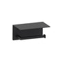 Kartners - BUILDERS - Toilet Paper Holder with Shelf-Matte Black - Matte Black