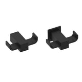 Kartners - LISBON - Double Prong Robe Hook -Matte Black - Matte Black