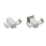 Kartners - LISBON - Double Prong Robe Hook -Brushed Nickel - Brushed Nickel