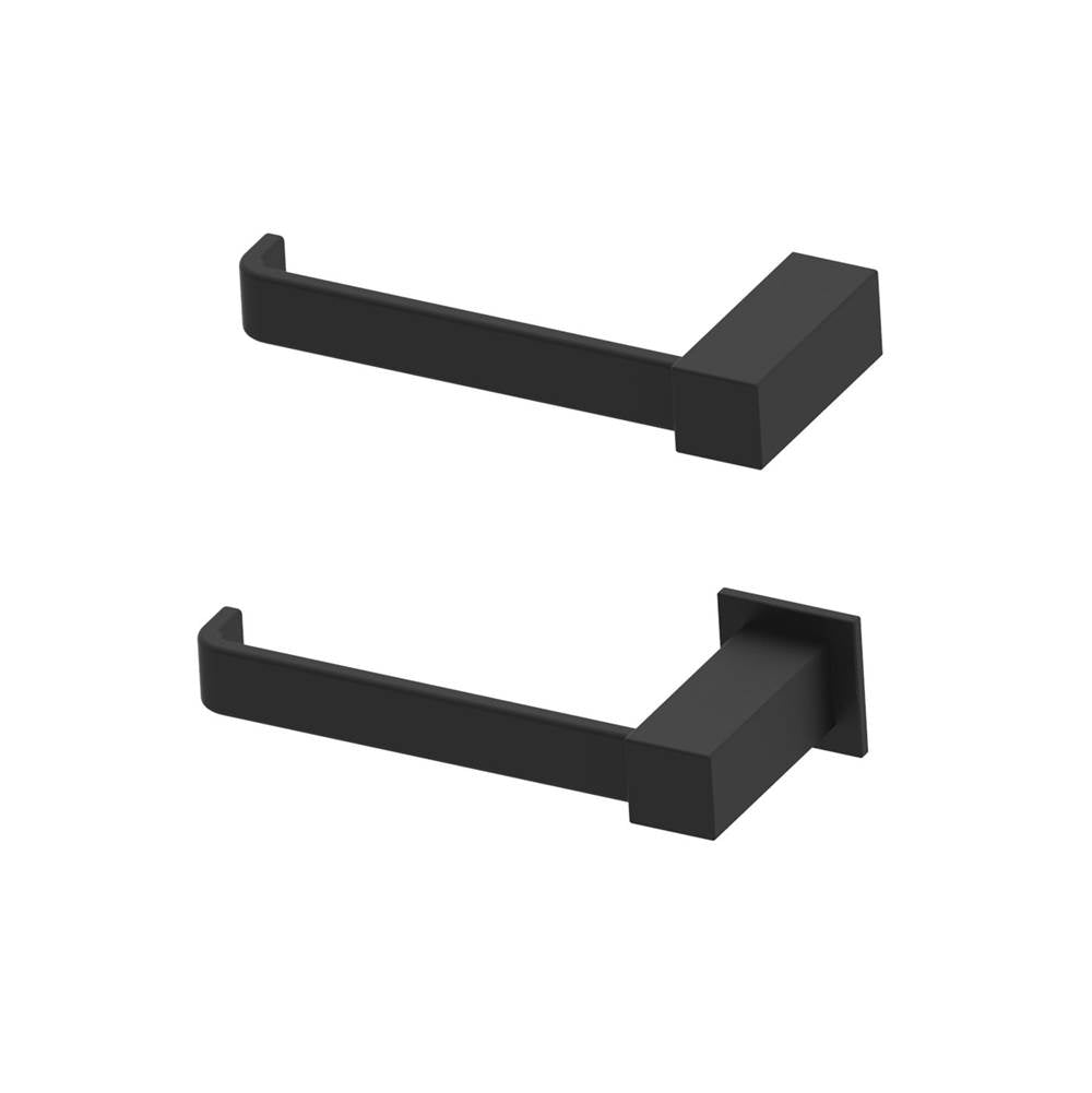 Kartners - LISBON - Toilet Paper Holder (Left)-Matte Black - Matte Black