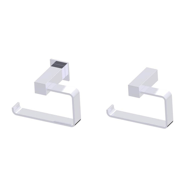 Kartners - LISBON - Drop Toilet Paper Holder (Left)-Polished Chrome - Polished Chrome